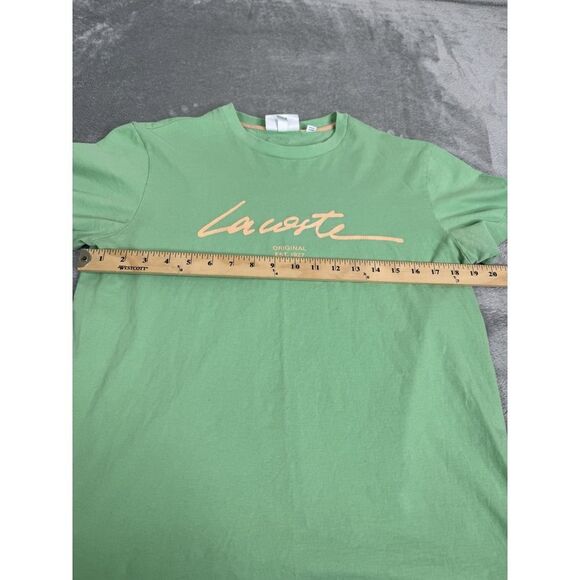 Lacoste Regular Fit Short Sleeve T Shirt Men's Size 4 Medium Green - Picture 9 of 12